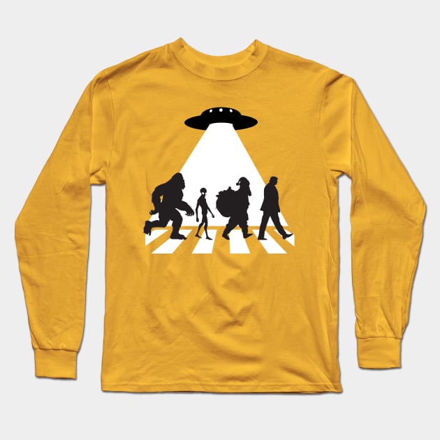 Bigfoot, Aliens, Flying Saucer and Trump Long Sleeve T-Shirt by TheShirtGypsy